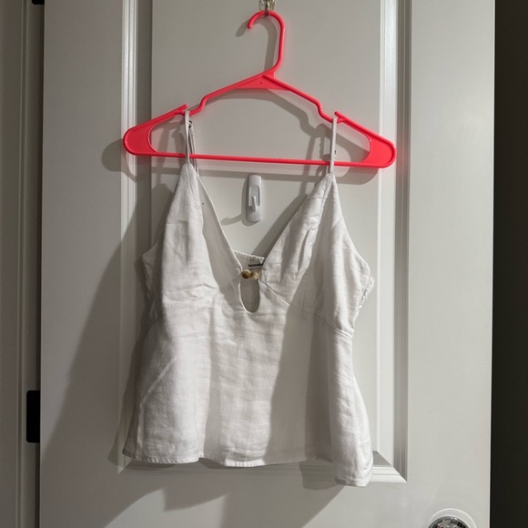 Abercrombie and Fitch Linen-Blend Beaded Cami - Picture 2 of 11